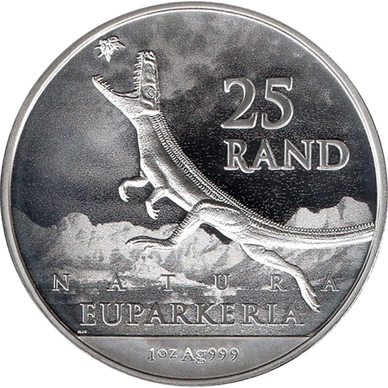 Moneda onza de plata 25 Rand Sudafrica 2025 Dinosaurio - 1 Moneda onza de plata 25 Rand Sudafrica 2025 Dinosaurio - 1