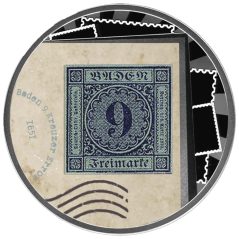 Moneda de plata 500 Francos Camerún 2025 Sello Baden 9 Kreuzer..  - 1