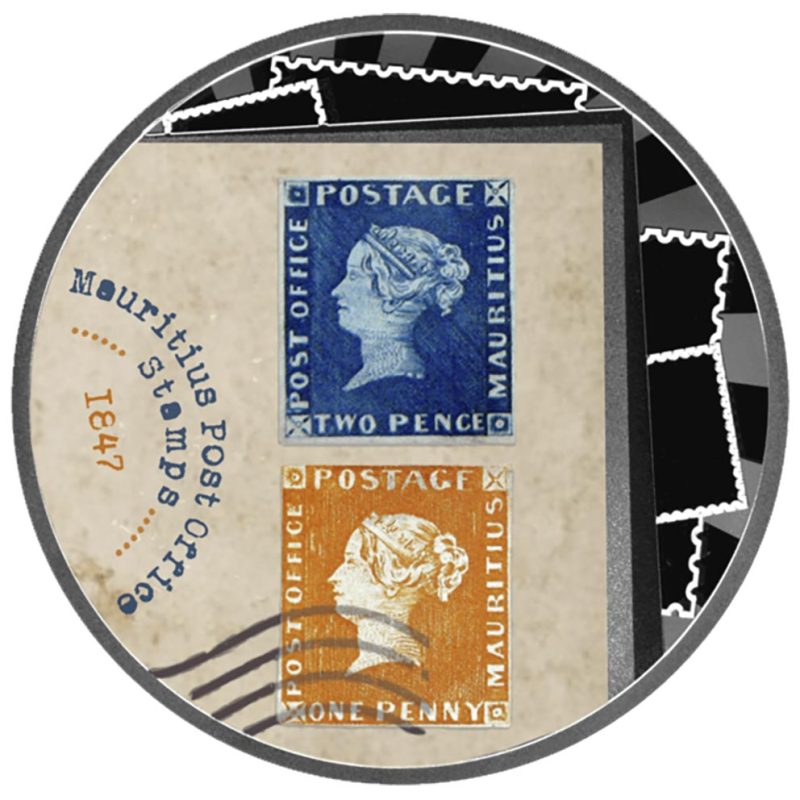 Moneda de plata 500 Francos Camerún 2025 Sello Mauricio Post Office - 1 Moneda de plata 500 Francos Camerún 2025 Sello Mauricio Post Office - 1