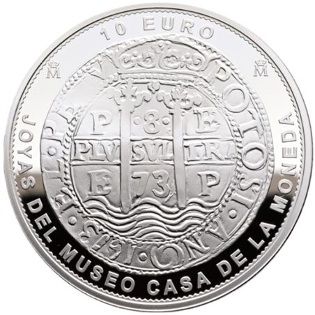 Moneda 2025 Joyas Museo Casa Moneda 10 euros. Potosi 1673. Plata