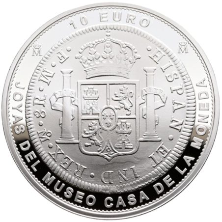 Moneda 2025 Joyas Museo Casa Moneda 10 euros. México 1772. Plata