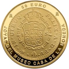 Moneda 2025 Joyas Museo Casa Moneda 50 euros. México 1780. Oro
