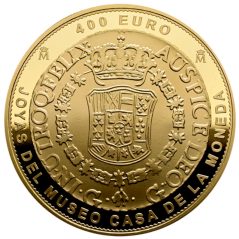 Moneda 2025 Joyas Museo Casa Moneda 400 euros. Guatemala 1770. Oro