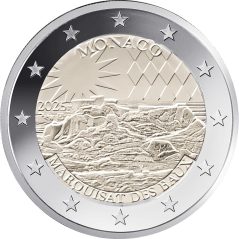 moneda conmemorativa 2 euros Mónaco 2025 Marquisat des Baux. Proof  - 1