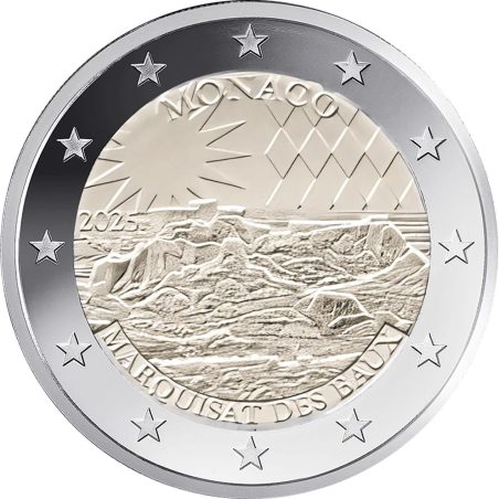 moneda conmemorativa 2 euros Mónaco 2025 Marquisat des Baux. Proof  - 1