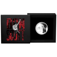 Moneda onza de plata 1$ Tuvalu 2024 AC/DC. BONN SCOTT .