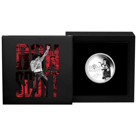 Moneda onza de plata 1$ Tuvalu 2024 AC/DC. BONN SCOTT .