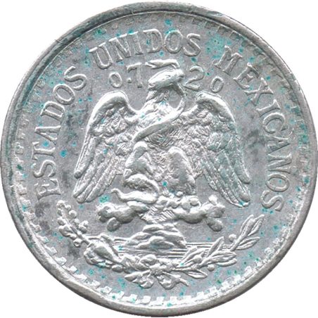 Moneda de plata 10 Centavos México 1934.