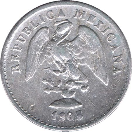 Moneda de plata 5 Centavos México 1903 MoM.  - 1