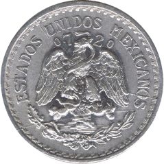 Moneda de plata 10 Centavos México 1933.