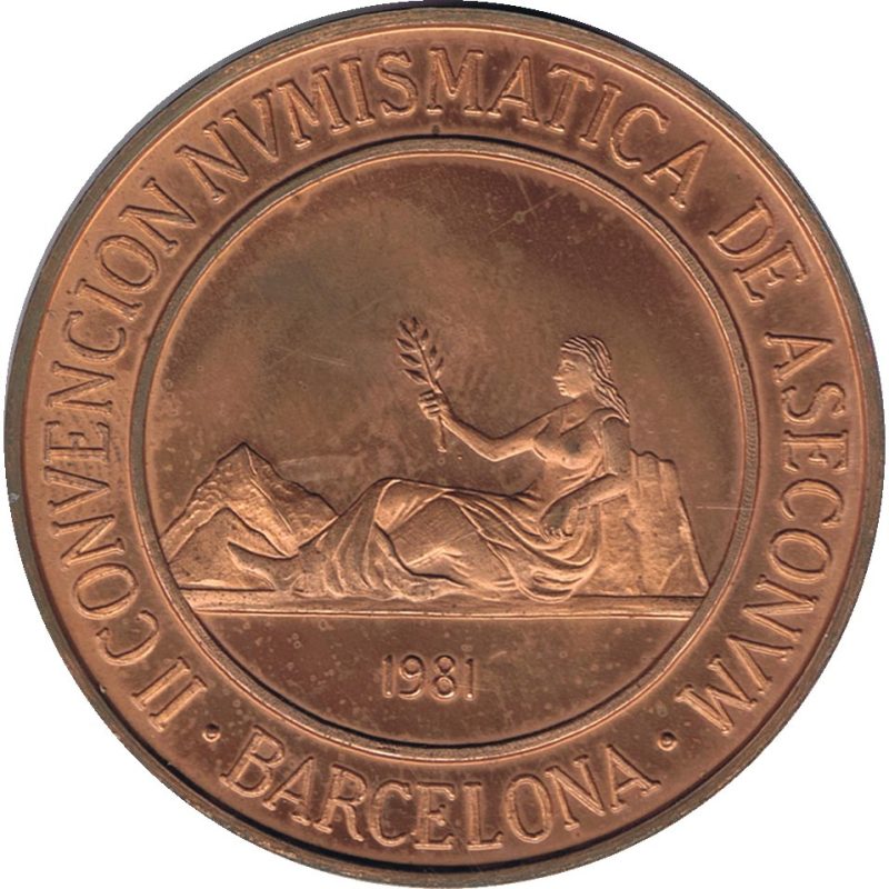 Medalla II Convención Numismática de Aseconum. Barcelona 1981 - 1 Medalla II Convención Numismática de Aseconum. Barcelona 1981 - 1