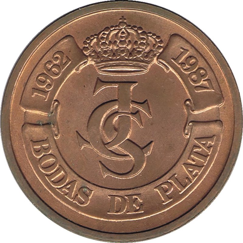 Medalla Bodas de plata Juan Carlos y Sofia 1932-1987 - 1 Medalla Bodas de plata Juan Carlos y Sofia 1932-1987 - 1