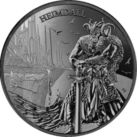 Moneda onza de plata Alemania 5 Mark 2025 Ragnarok Heimdall.  - 1