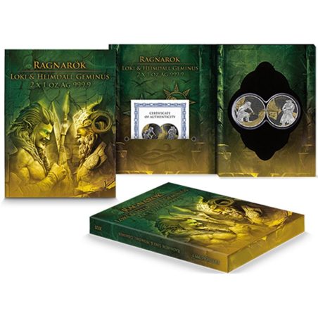 Monedas onza de plata Alemania 5 Mark 2025 Ragnarok. 2 monedas  - 7