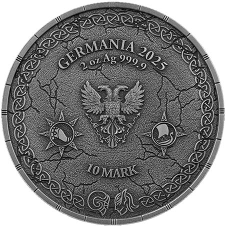 Moneda 2 onzas de plata Alemania 10 Mark 2025 Ragnarok.