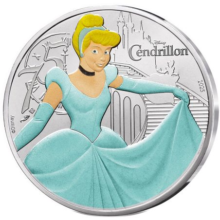 Francia 10€ 2025 Disney Cenicienta. Plata color.  - 1