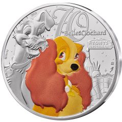 Francia 10€ 2025 Disney La Dama y el Vagabundo. Plata color.  - 1