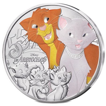 Francia 10€ 2025 Disney Fantasía Los Aristogatos. Plata color.  - 1