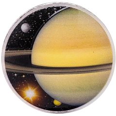 Moneda onza de plata 1$ Estados Unidos Saturno 2022.  - 1