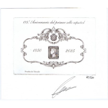 Grabado Anfil nº3 175 Aniversario Primer Sello Español 2025.  - 1