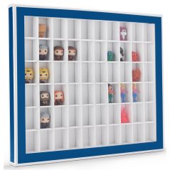 LEUCHTTURM Caja de coleccionismo Showroom con 60 divisiones azul  - 1