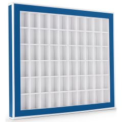 LEUCHTTURM Caja de coleccionismo Showroom con 60 divisiones azul