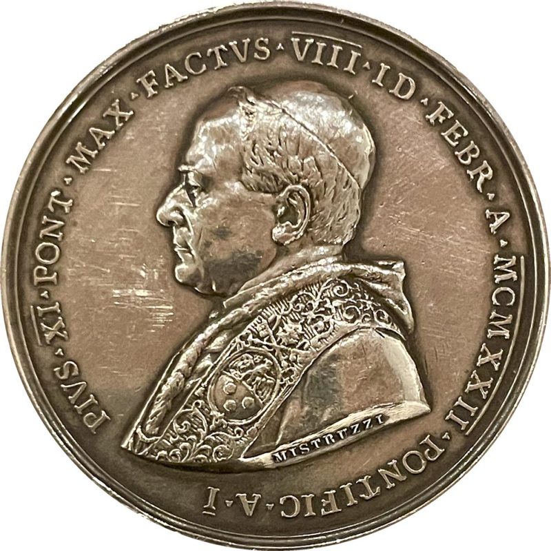 Medalla de plata Papa Pio XI 1922 - 1 Medalla de plata Papa Pio XI 1922 - 1