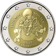 moneda conmemorativa 2 euros Eslovenia 2025 Miki Muster  - 1