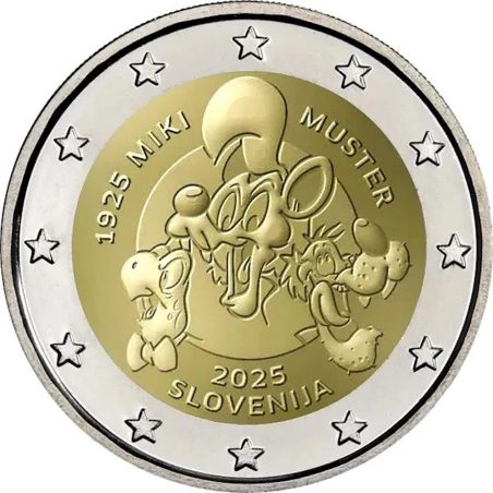 moneda conmemorativa 2 euros Eslovenia 2025 Miki Muster  - 1