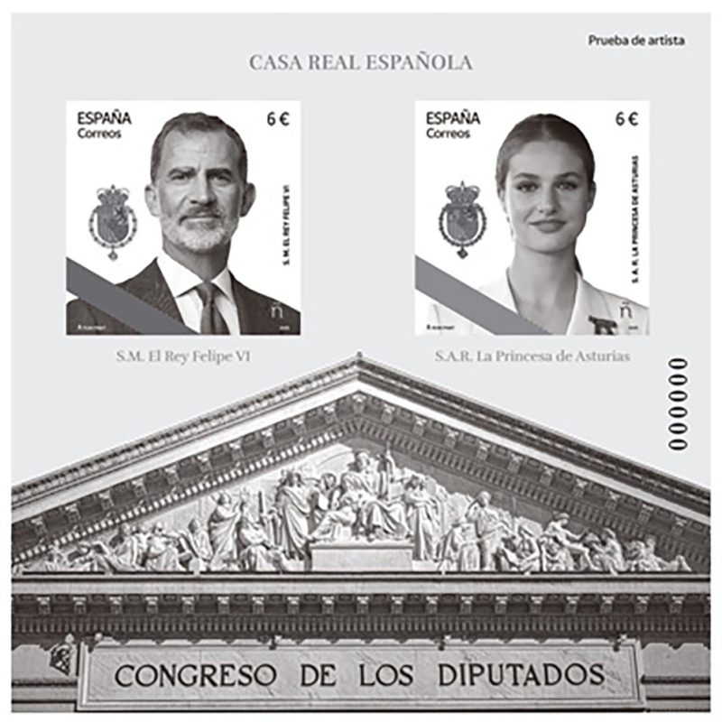 Prueba Lujo 182 S.M. El Rey Felipe VI. y S.A.R. Princesa de Asturias. - 1 Prueba Lujo 182 S.M. El Rey Felipe VI. y S.A.R. Princesa de Asturias. - 1