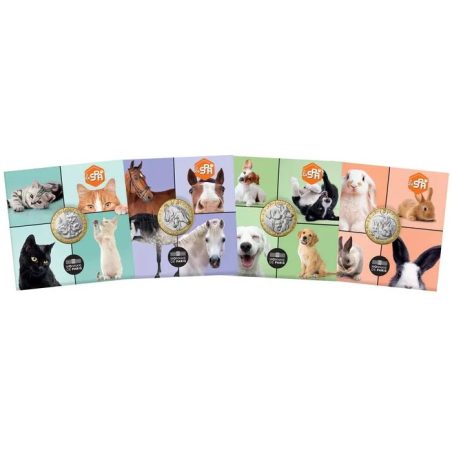 Francia 5€ 2025 Colección 4 monedas animales domésticos  - 7