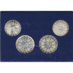 Estuche 4 monedas plata Austria Salzburgo.