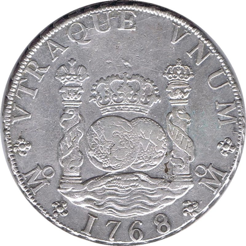 Moneda 8 Reales 1768 Carlos III Méjico MF. Plata. - 2 Moneda 8 Reales 1768 Carlos III Méjico MF. Plata. - 2