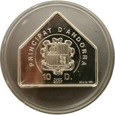 Moneda de Plata 10 Diners Andorra 2007 Navidad.
