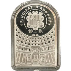 Moneda onza de Plata 10 Diners Andorra 2012 Venus.