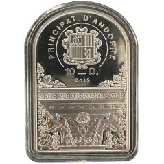 Moneda onza de Plata 10 Diners Andorra 2012 Justicia.