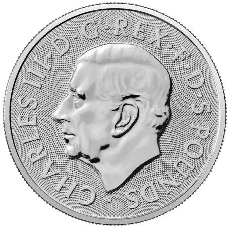 Moneda 2 onzas de plata Inglaterra 5 Pounds 2026 León de la Reina.
