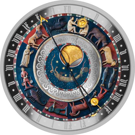 Moneda onza de plata 5 Euro Malta 2025 Reloj de Gdansk.  - 1