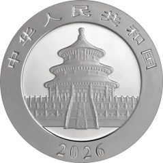 Moneda de plata 10 yuan China Oso Panda 2026