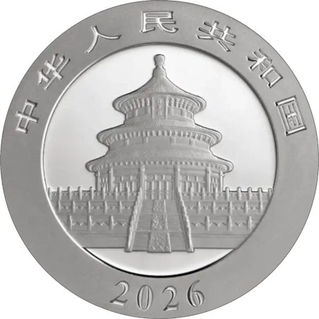 Moneda de plata 10 yuan China Oso Panda 2026