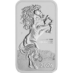Moneda onza de plata Australia 1$ Año Caballo 2026. Lingote  - 1
