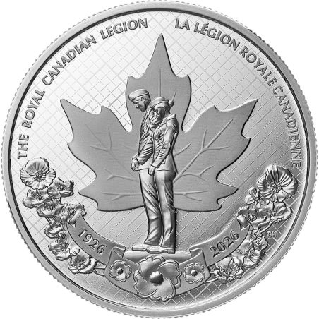 Canada 1$ 2026 100 Años Royal Canadian Legion. Plata Proof.  - 1
