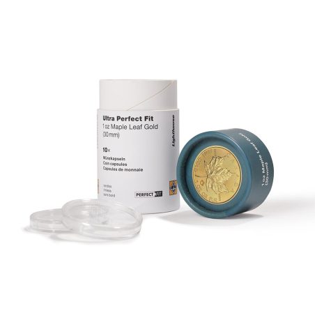 LEUCHTTURM Cápsula Ultra Perfect Fit 1 onza Maple oro. 35mm. 10 unidades  - 1