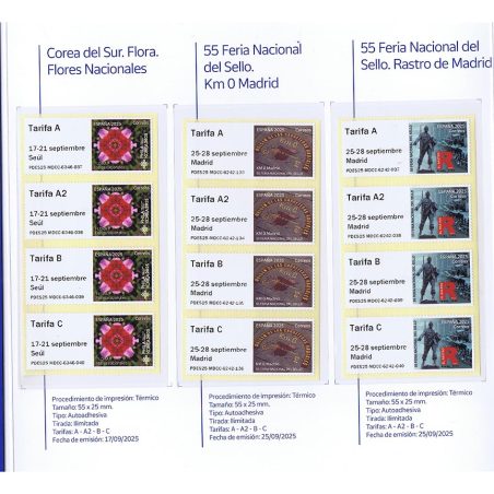 Etiquetas Franqueadoras ATM Año 2025 completo.