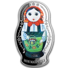 Moneda onza de plata 5$ Salomon 2016 Muñeca Rusa Matryoshka  - 1