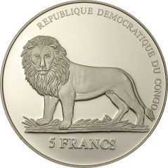 Moneda 5 Francs Congo 2006 Guardia Suiza. Cuproníquel