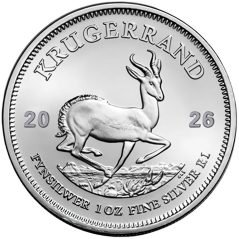 Moneda onza de plata 1 Rand Sudafrica Krugerrand 2026  - 1