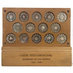 Monedas 1991 I Iberoamericana Encuentro entre 2 mundos. Plata.  - 1