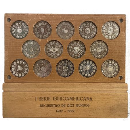 Monedas 1991 I Iberoamericana Encuentro entre 2 mundos. Plata.  - 1