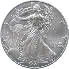 Moneda onza de plata 1$ Estados Unidos Liberty 2001.  - 1